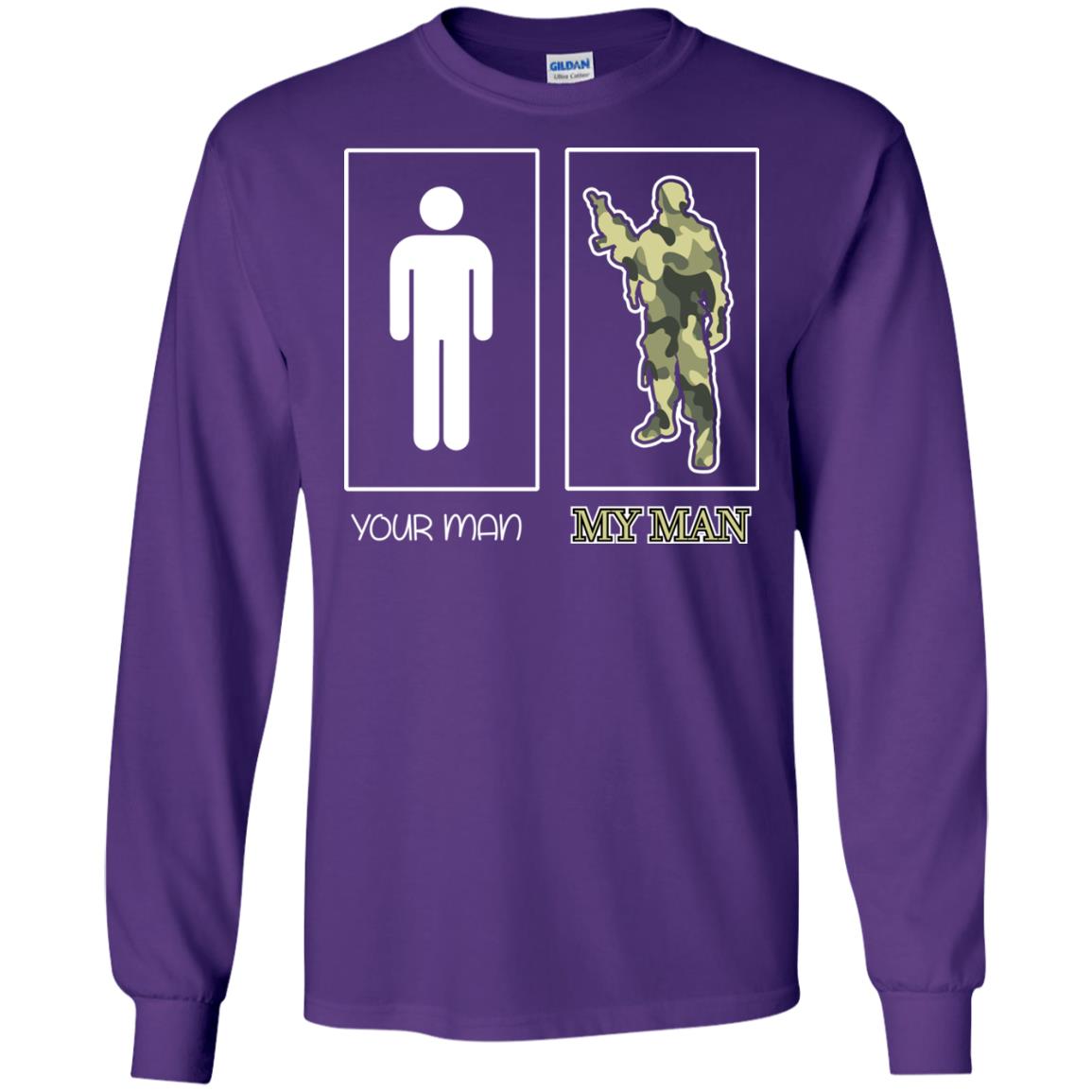 Your Man My Man Military Shirt Purple