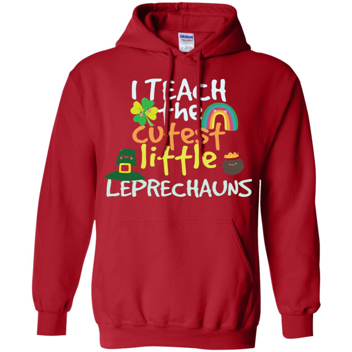 Cutest Little Leprechauns St. Patricks Day Teacher T-shirt Red