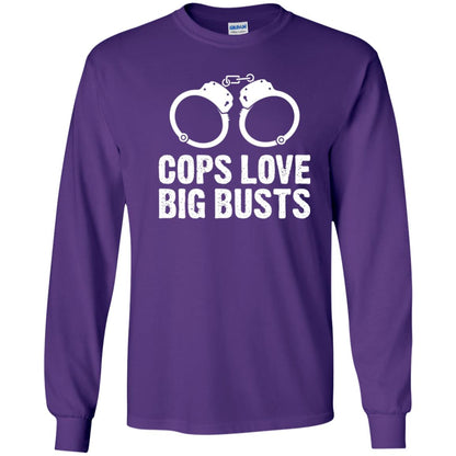 Cops Love Big Busts Usa Police Shirt Purple