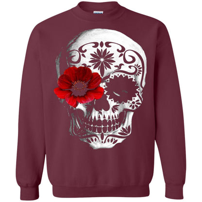 Day Of The Dead Sugar Skull Cinco De Mayo Shirt Maroon
