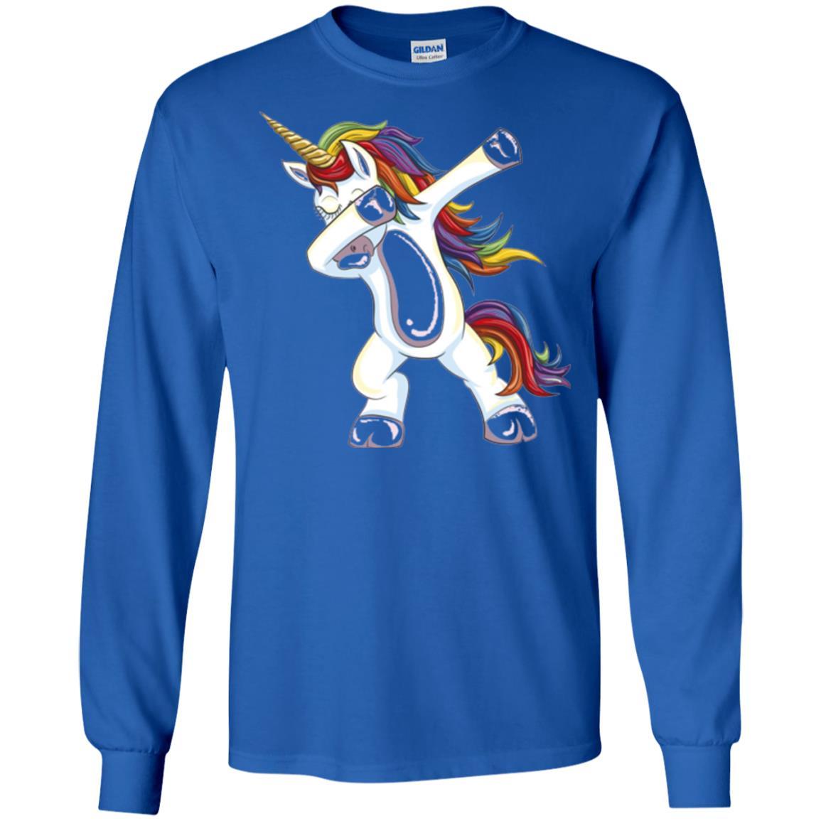 Funny Unicorn T-shirt Dabbing Unicorn T-shirt Royal
