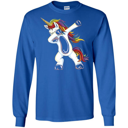 Funny Unicorn T-shirt Dabbing Unicorn T-shirt Royal