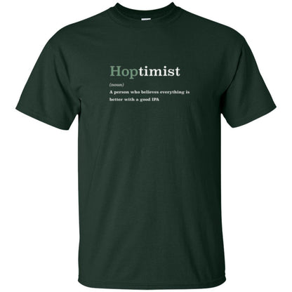 Beer Lover T-shirt Hoptimist Definition Forest Green