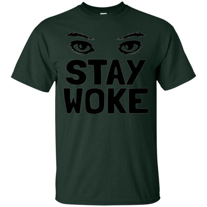 Stay Woke With Eyes T-shirt Women_s Rights Forest Green