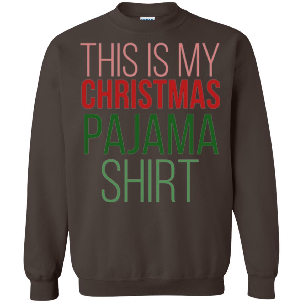 Christmas T-shirt This Is My Christmas Pajama Dark Chocolate
