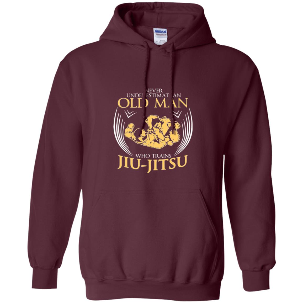 Old Man Who Trains Jiu Jitsu Jiu Jitsu T-shirt Maroon