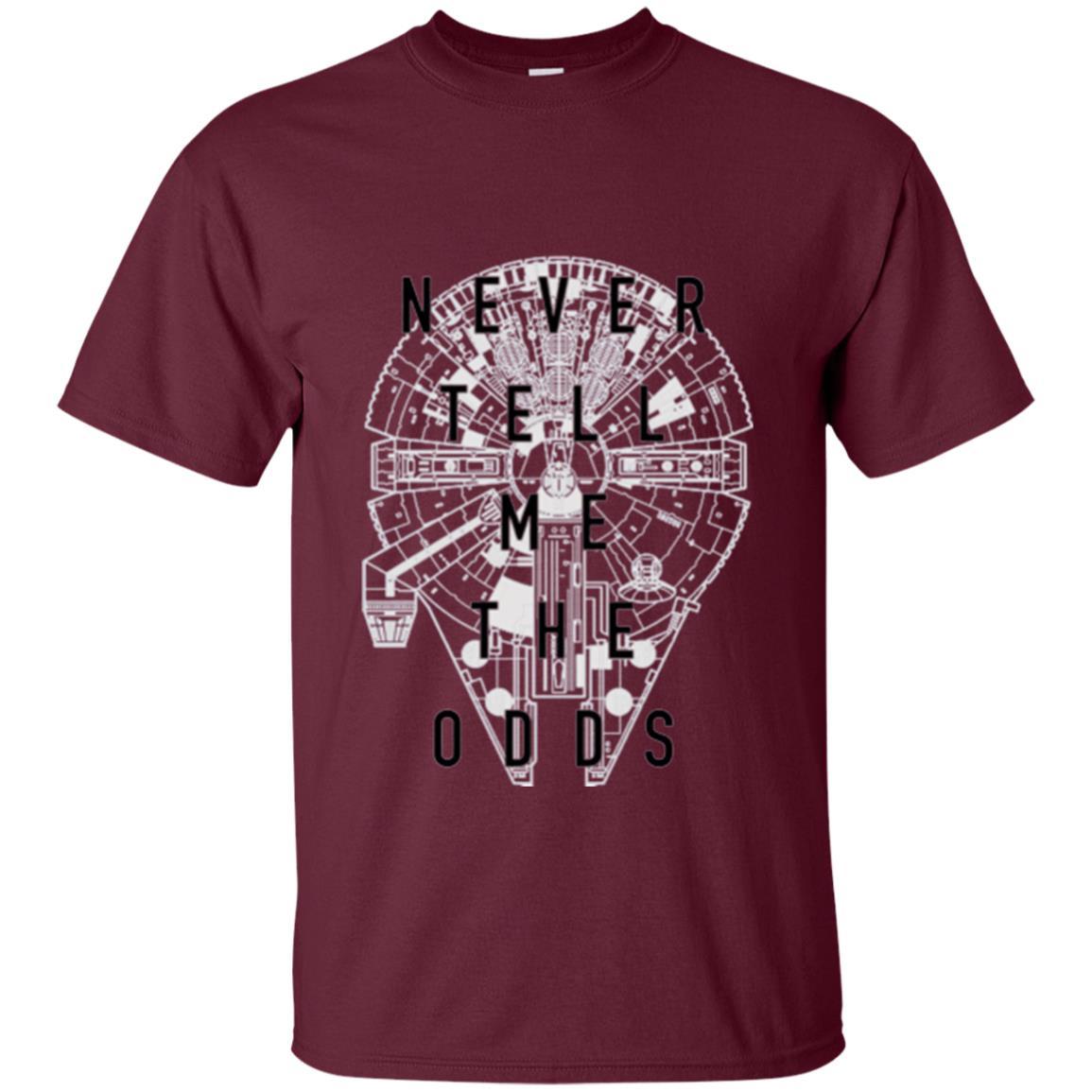 Film T-shirt Falcon Never Tell Me The Odds T-shirt Maroon