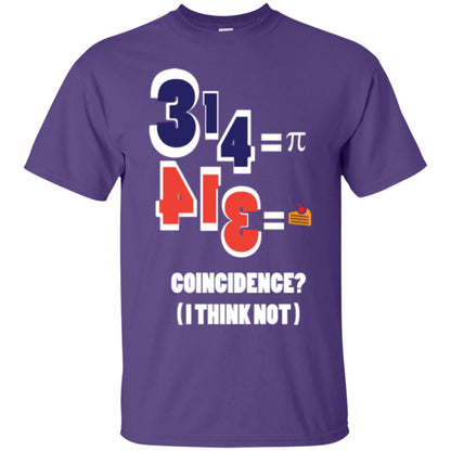 Pi Day T-shirt Coincidence I Think Not Purple