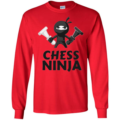 Funny Chess Ninja T-shirt Red