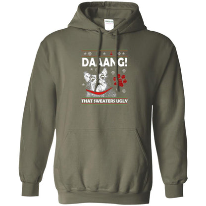 Christmas Cat T-shirt Daaang That Sweaters Ugly Military Green