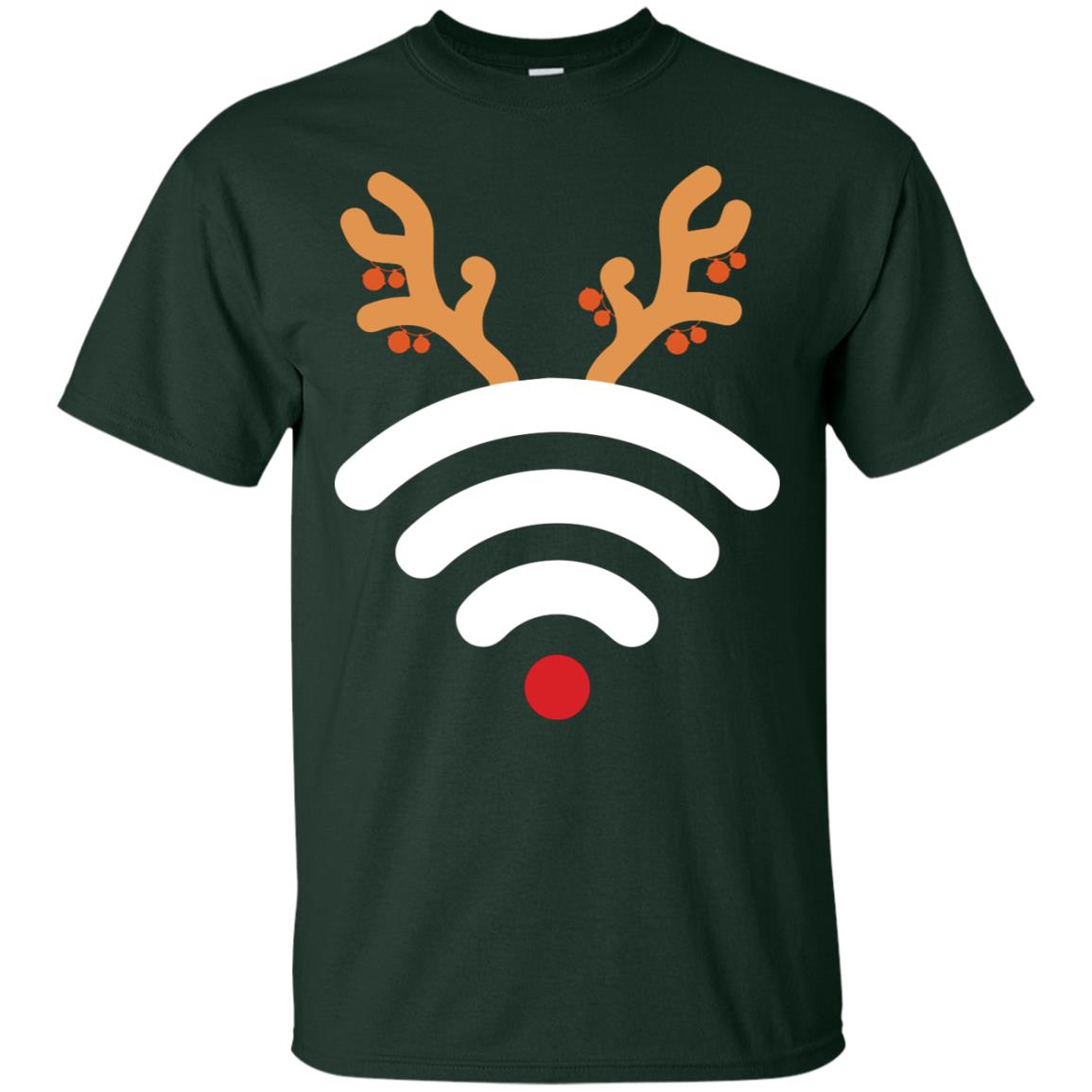 Wifi Signal Symbol Icon Reindeer X-mas Gift Shirt For Mens Womens Forest