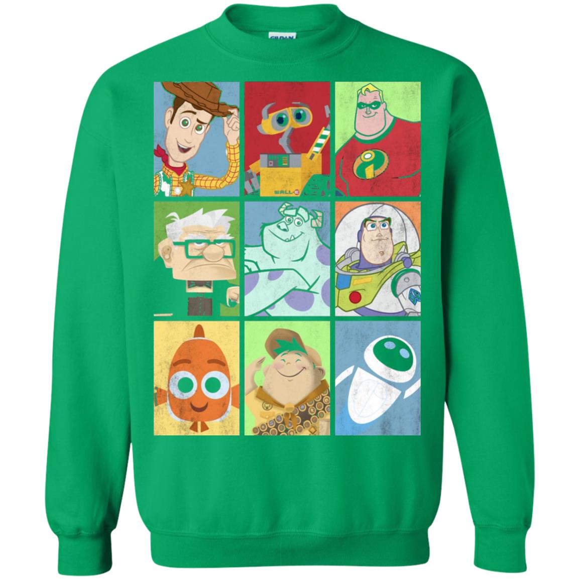 Epic Boxed Up Line Up Character Graphic T-shirt Irish Green