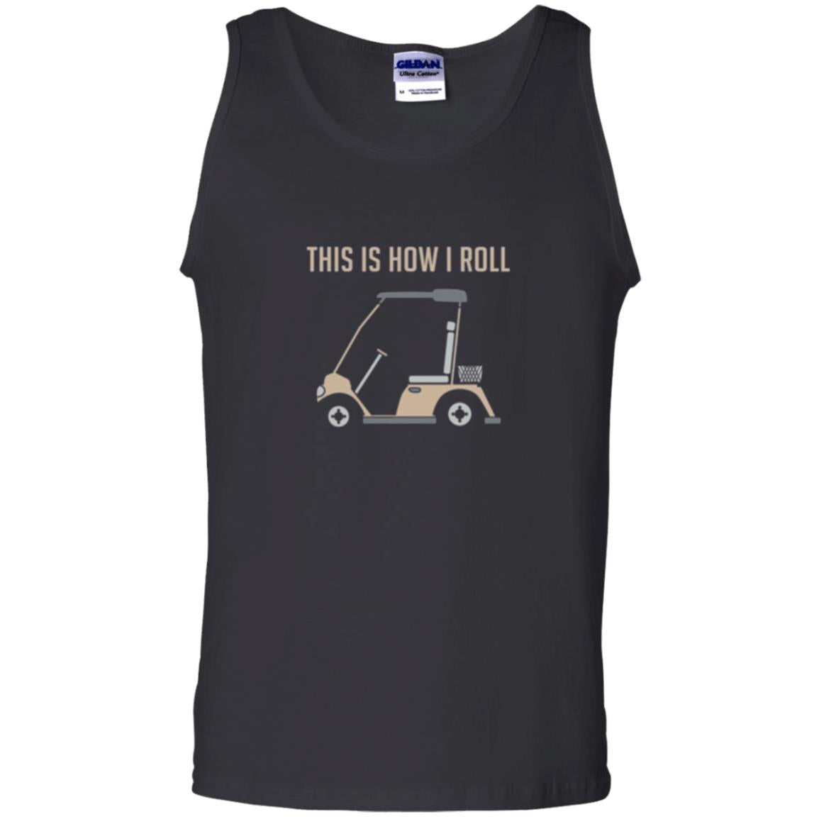 Funny Golfers T-shirt This Is How I Roll Golf Cart Black