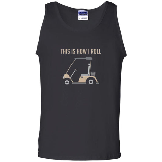 Funny Golfers T-shirt This Is How I Roll Golf Cart Black