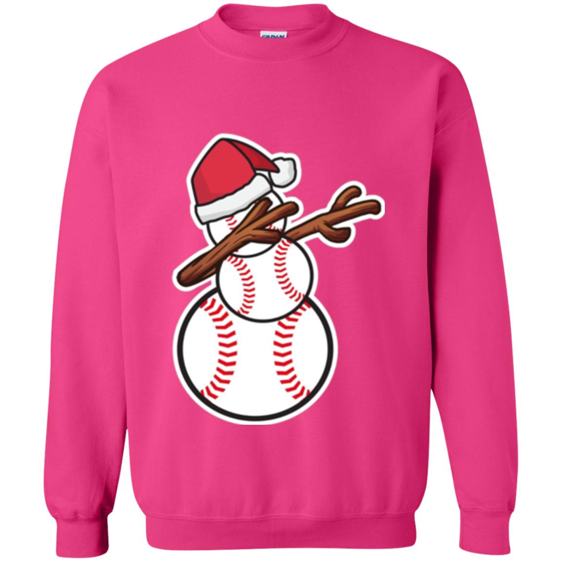 Christmas T-shirt Dabbing Snowman Baseball Heliconia