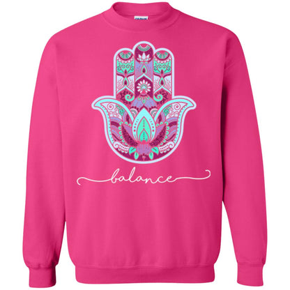 Balance Yoga Gym Hamsa T-shirt Heliconia