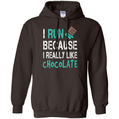 Runner T-shirt I Run Because I Really Like Chocolate Dark Chocolate