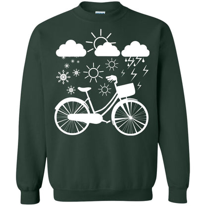 Bicycle All Weather Cyclist T-shirt For Bicycle Lover Forest Green