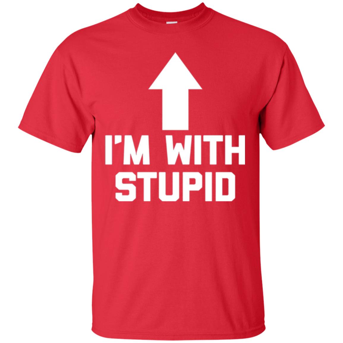 Im With Stupid T-shirt Red
