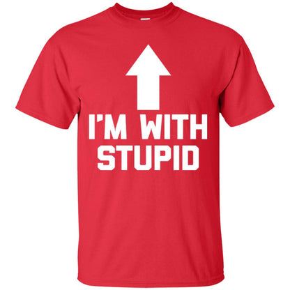 Im With Stupid T-shirt Red