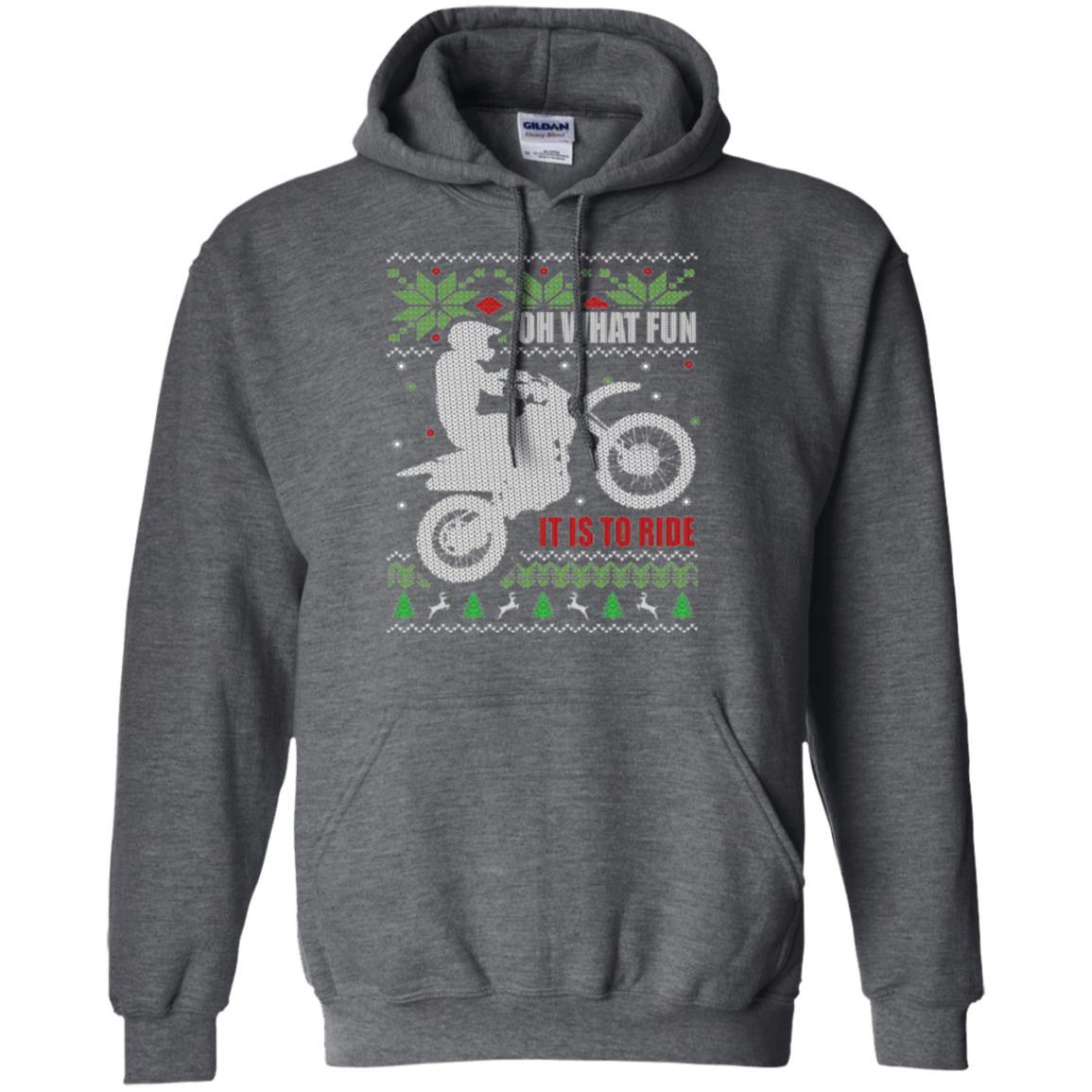 Motorbike T-shirt Oh What Fun It Is To Ride Dark Heather