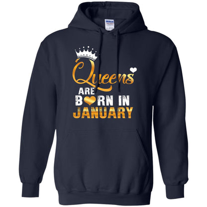 Birthday T-shirt Queens Are Born Iin January Navy