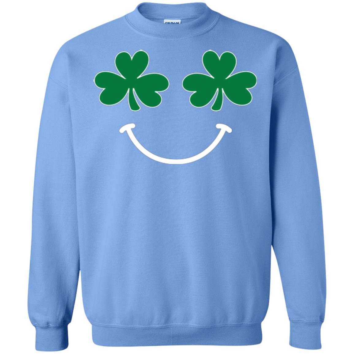 Saint Patrick's Day T-shirt Smiling Shamrocks Carolina Blue