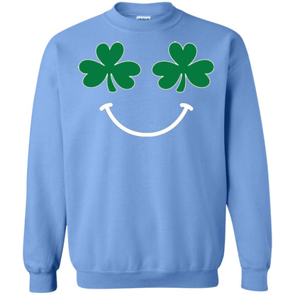 Saint Patrick's Day T-shirt Smiling Shamrocks Carolina Blue