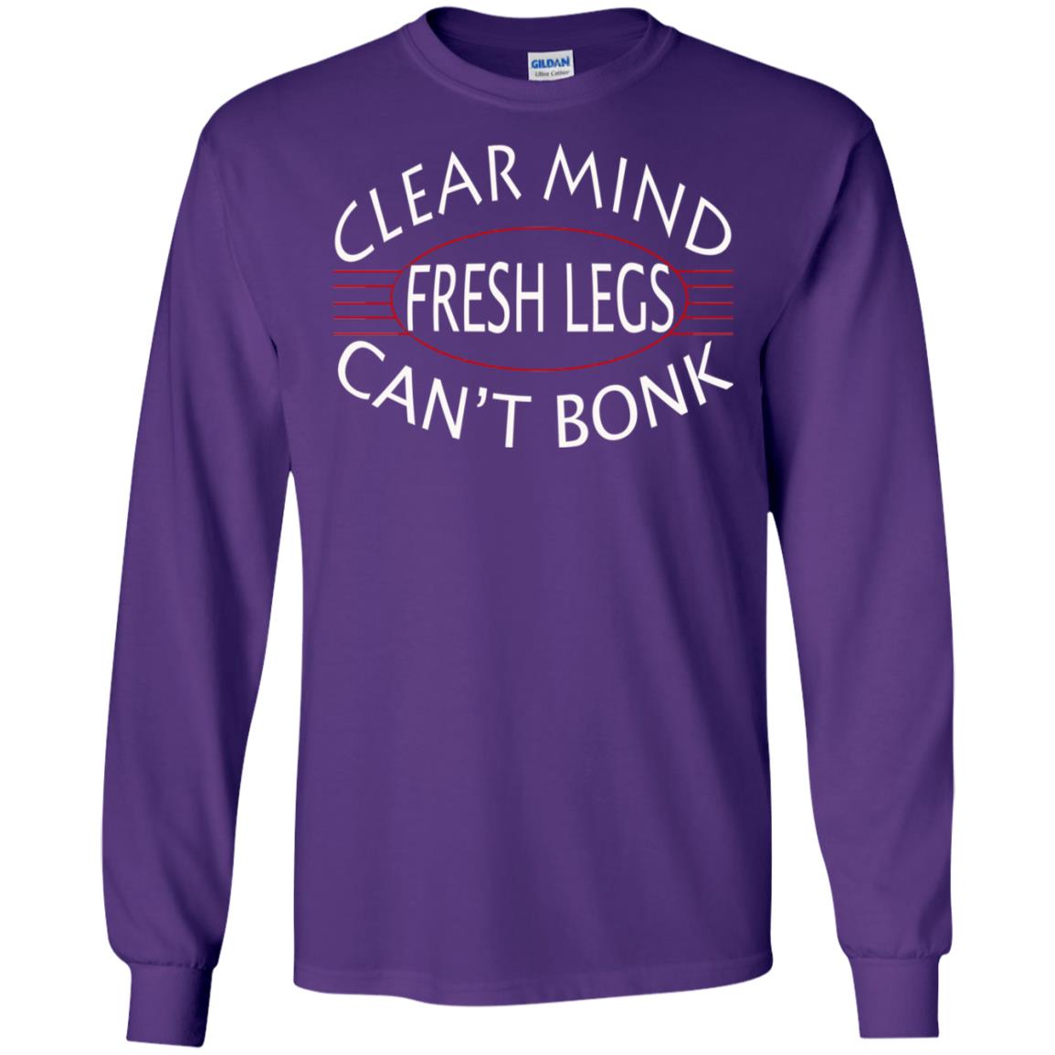 Clear Mind Fresh Legs Can't Bonk Marathon Running Shirt Purple