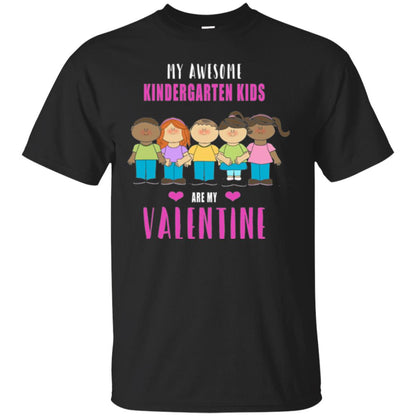 Kindergarten Teacher T-shirt My Awesome Kindergarten Kids Black