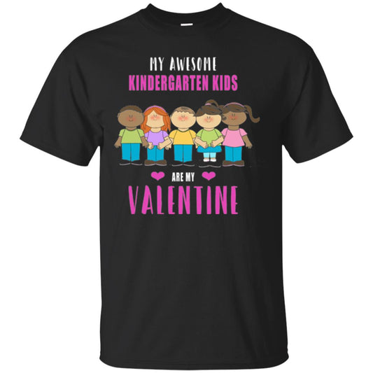 Kindergarten Teacher T-shirt My Awesome Kindergarten Kids Black