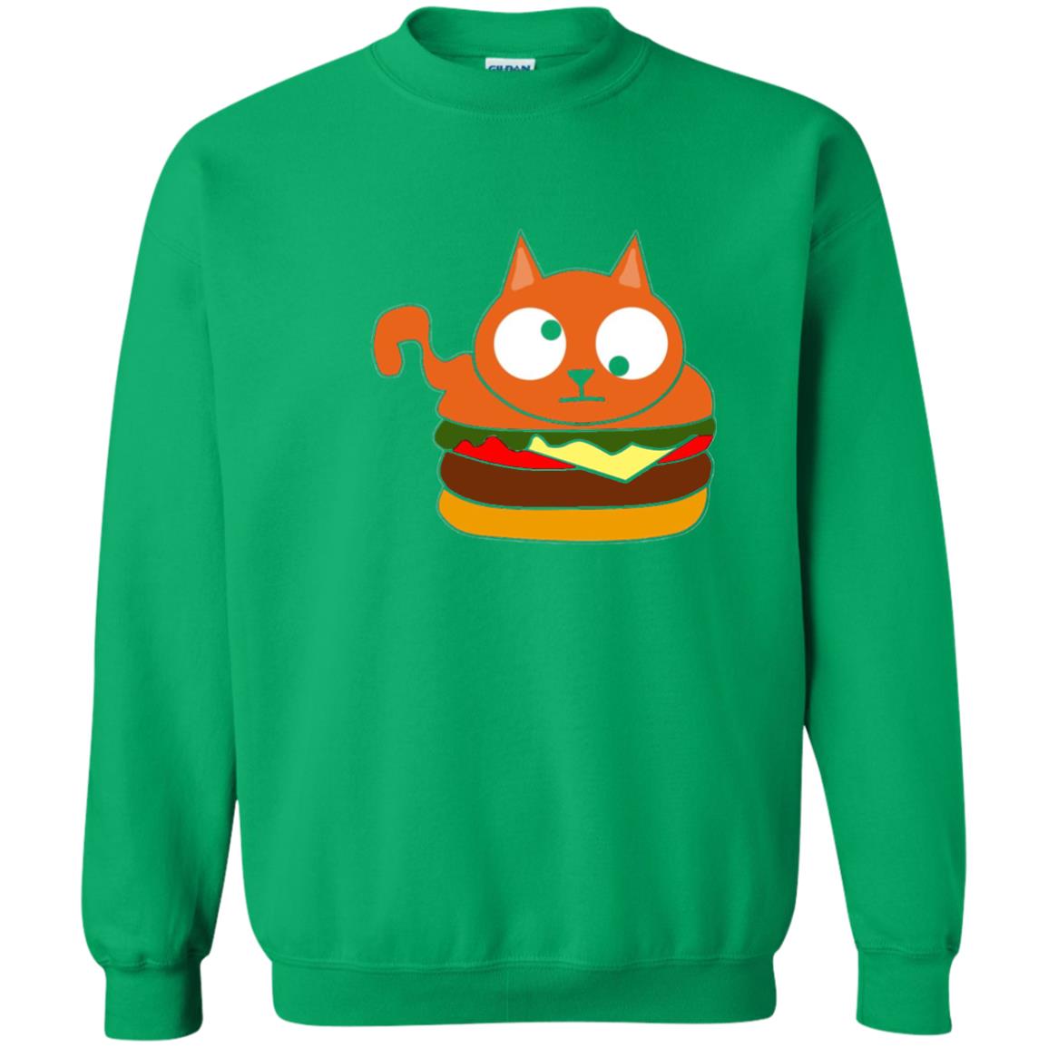 Chibi Kitty Burger Kawaii Cat Lovers Shirt Irish Green