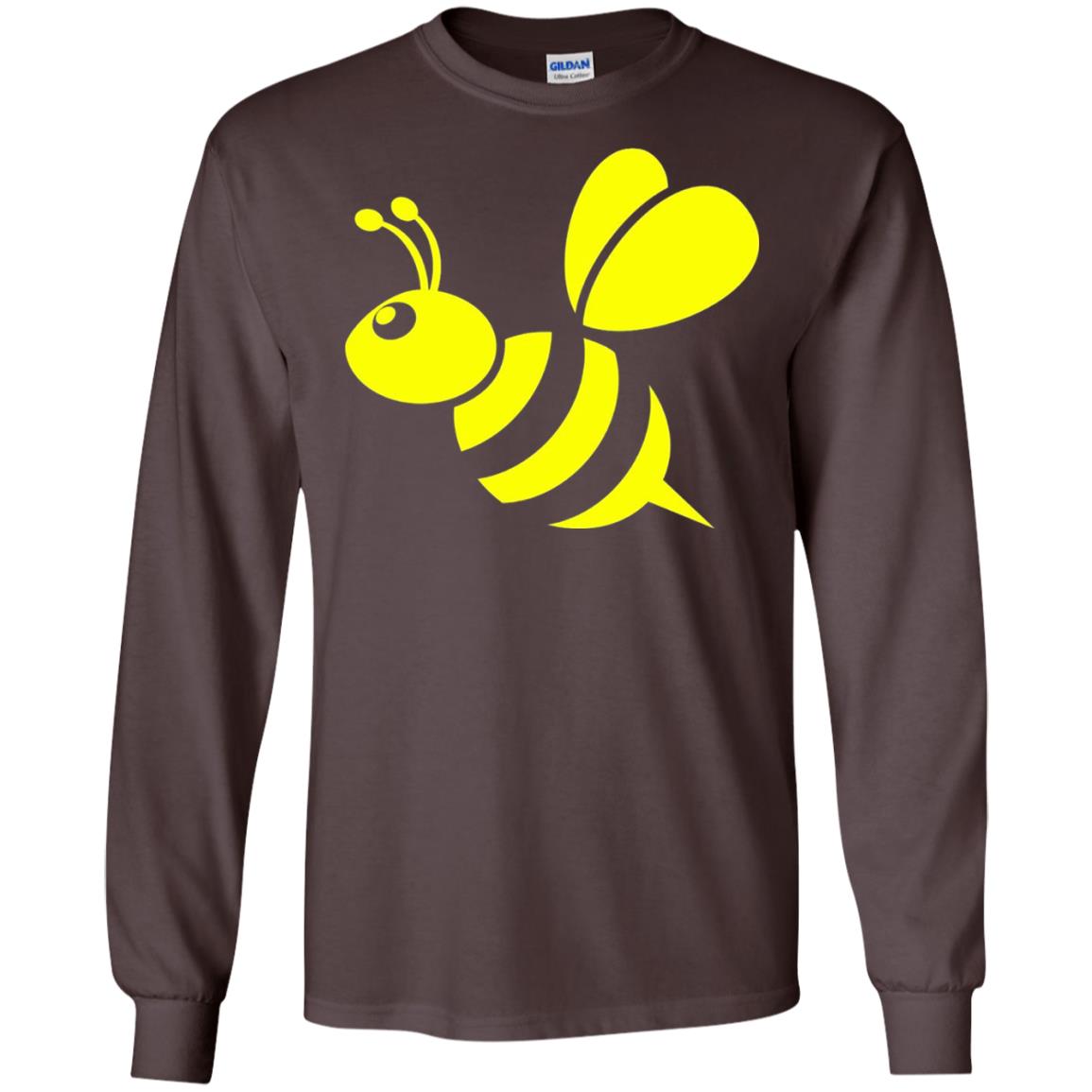 Yellow Honeybee Bee Lover T-shirt Dark Chocolate