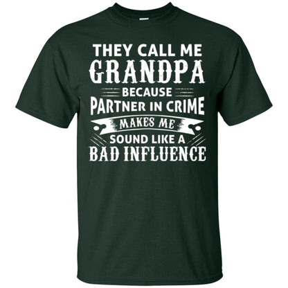 Papa T-shirt The Call Me Grandpa Forest Green