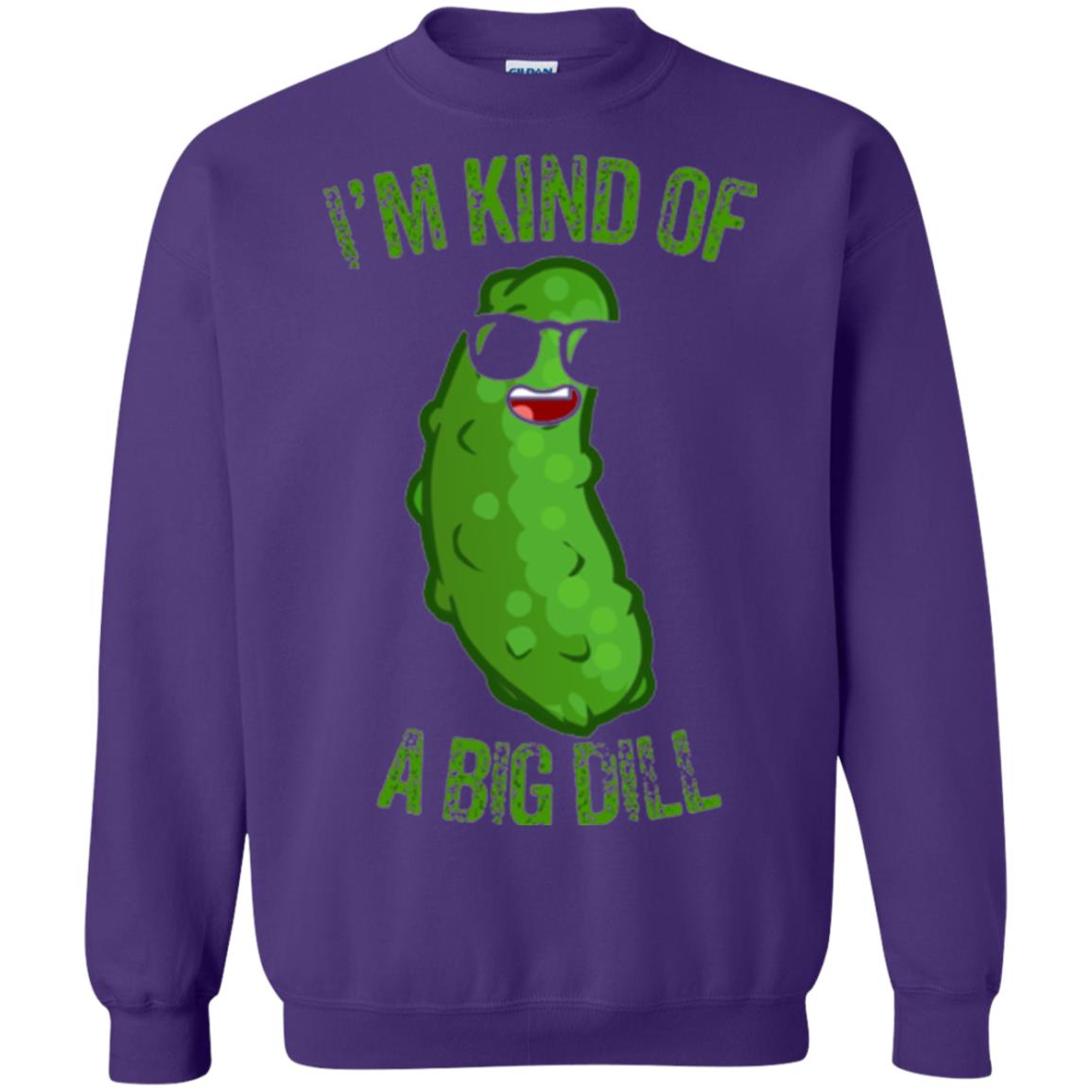 Funny Pickle T-shirt I_m Kind Of A Big Dill Purple