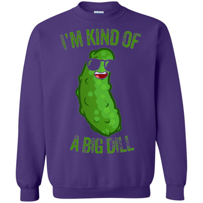 Funny Pickle T-shirt I_m Kind Of A Big Dill Purple