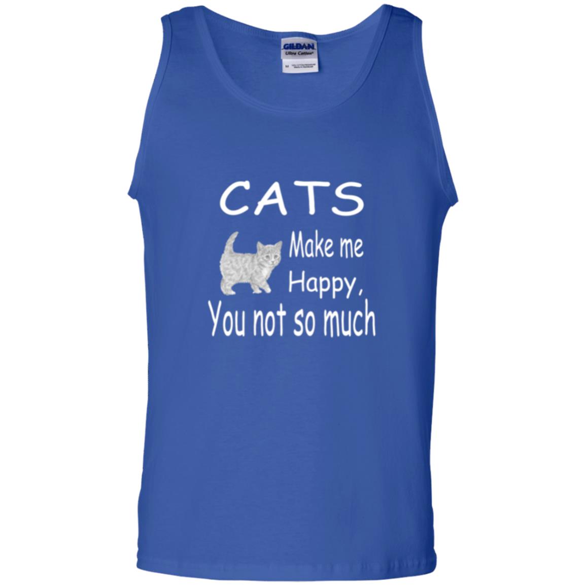 Cat Lover T-shirt Cats Make Me Happy You Not So Much Royal