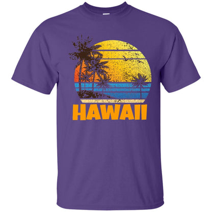 Old School 70_s Hawaiian The Aloha State T-shirt Purple