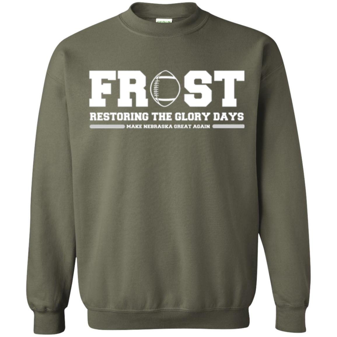 Football T-shirt Scott Frost 2018 Make Nebraska Military Green