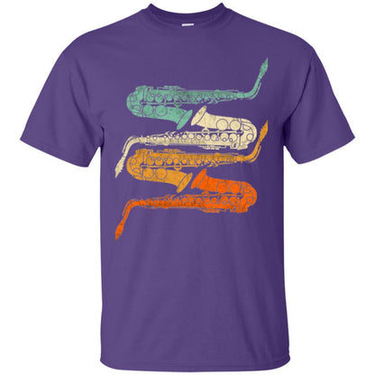 Saxophonist T-shirt Vintage Retro 70s Saxophone Purple