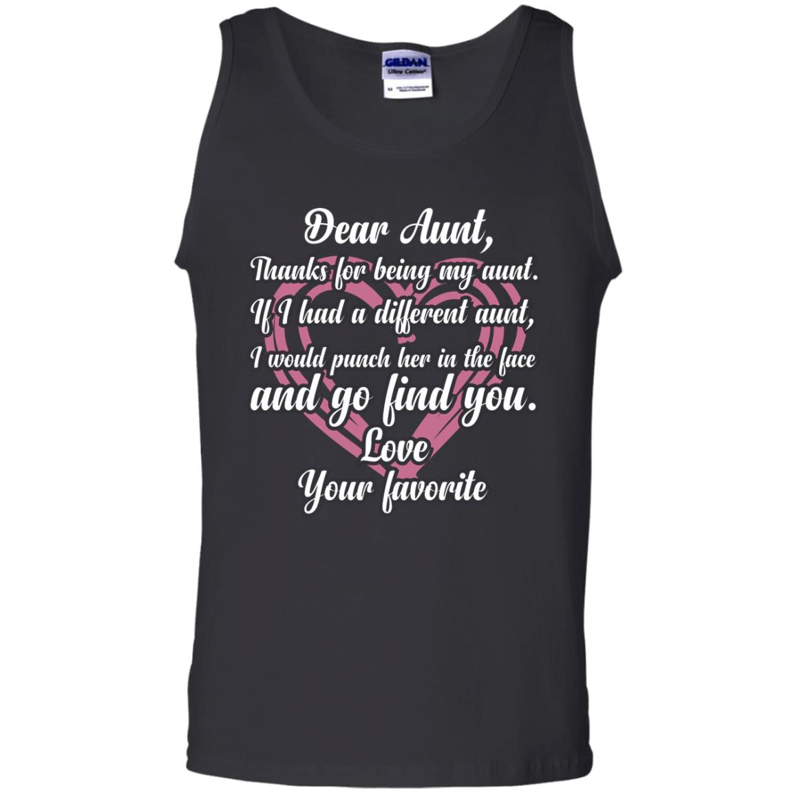 Dear Aunt Thank For Being My Aunt Family T-shirt Black