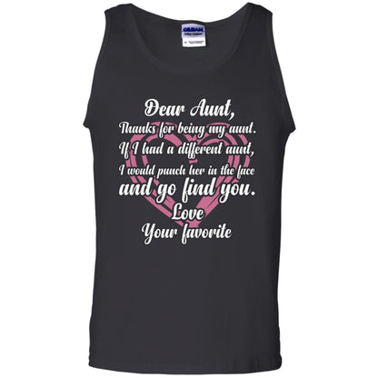 Dear Aunt Thank For Being My Aunt Family T-shirt Black