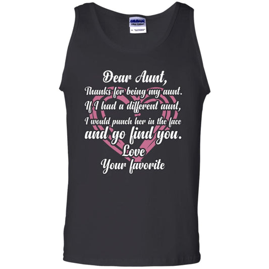 Dear Aunt Thank For Being My Aunt Family T-shirt Black