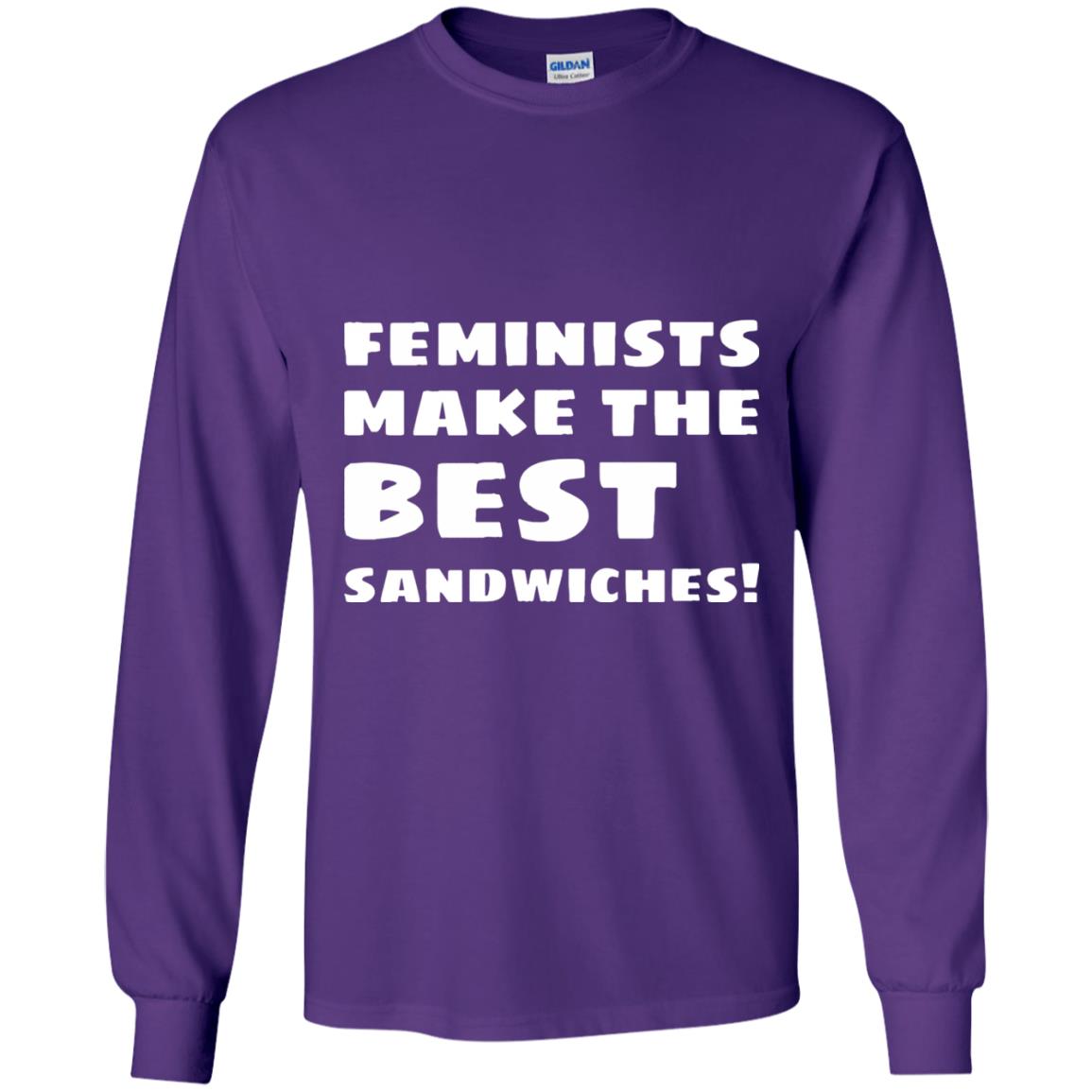 Feminists Make The Best Sandwiches Conversation T-shirt Purple