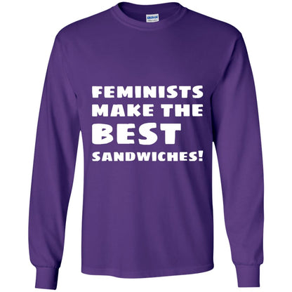 Feminists Make The Best Sandwiches Conversation T-shirt Purple