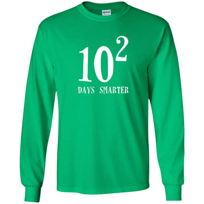 Funny Math 100th Day T-shirt 10 Squared Is 100 Days Smarter