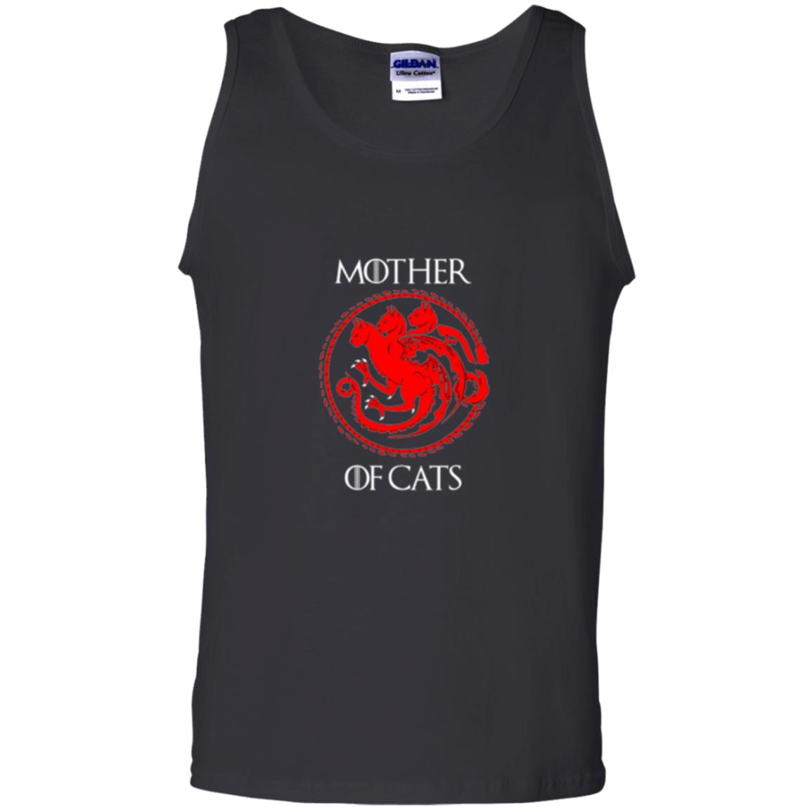 Cat Lovers T-shirt Mother Of Cat Black