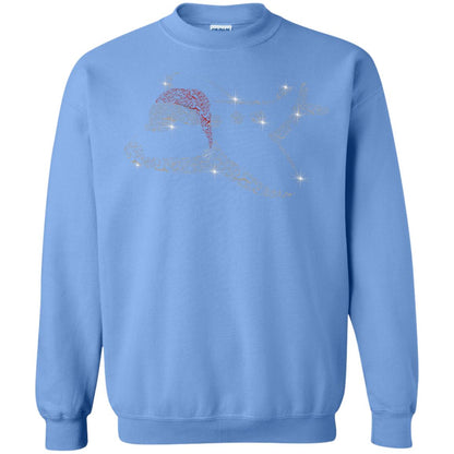 Airplane With Santa Hat Merry Christmas Gift Shirt For Mens Womens Kids Carolina Blue