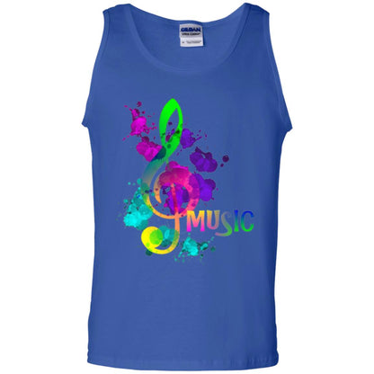 Funky Colorful Music Treble Clef Musican T-shirt Royal