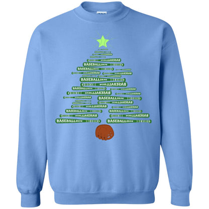 Baseballism Christmas Tree Gift Shirt Carolina Blue